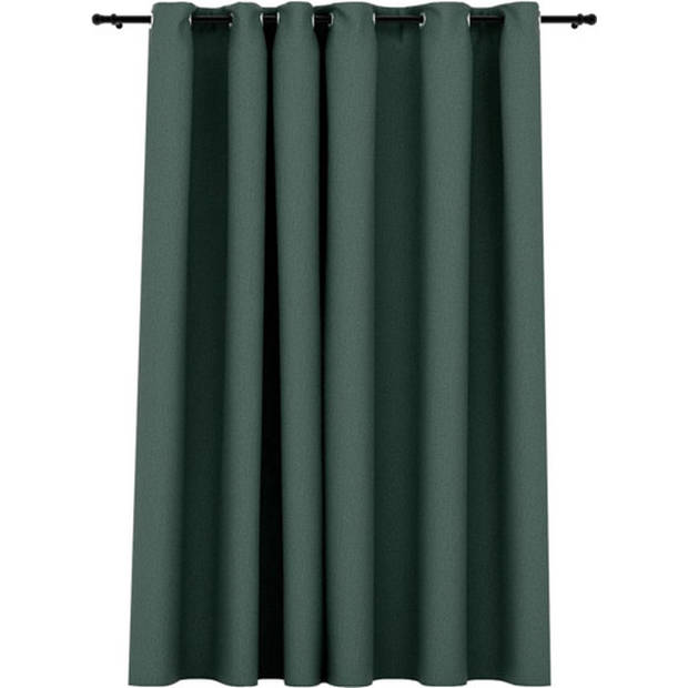 The Living Store Verduisterend Gordijn - 290 x 245 cm - groen - 100% polyester