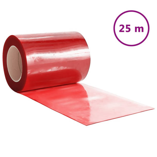 The Living Store PVC Deurgordijn - 300mm x 2.6mm - Rood