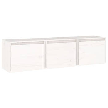 The Living Store TV-meubel - klassiek design - hangkast - 45 x 30 x 35 cm - massief grenenhout