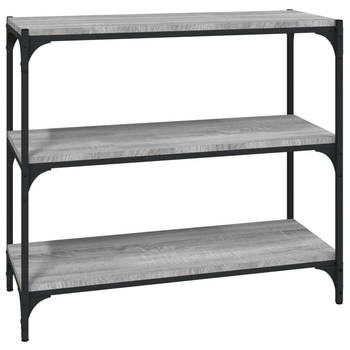 The Living Store Boekenkast Industrieel - 80 x 33 x 70.5 cm - Grijs Sonoma Eiken