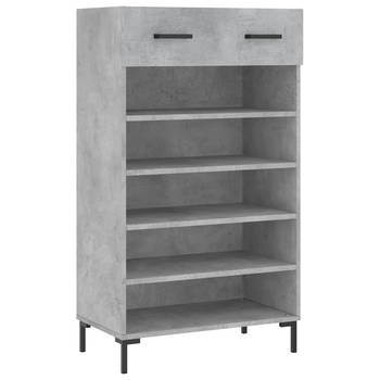 The Living Store Schoenenkast - betongrijs - 60 x 35 x 105 cm - duurzaam materiaal