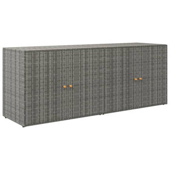 The Living Store Tuinkast Rattan - Grootte- 198 x 55.5 x 80 cm - Waterbestendig