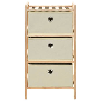 The Living Store Opbergmeubel Cederhout - Opbergmeubel - 32x26x60 cm - Beige