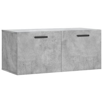 The Living Store Wandkast Betongrijs - 80x36.5x35 cm - Duurzaam bewerkt hout