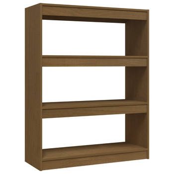 The Living Store Boekenkast - Massief Grenenhout - 100 x 30 x 103 cm - Honingbruin