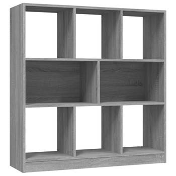 The Living Store Boekenkast - 97.5 x 29.5 x 100 cm - Grijs Sonoma Eiken