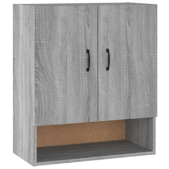 The Living Store Wandkast - Onbekend - Kasten - 60 x 31 x 70 cm - Grijs Sonoma Eiken