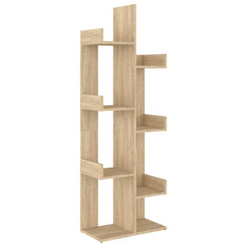 The Living Store Boekenkast - Sonoma eiken - 48 x 25.5 x 140 cm - Stevig en compact