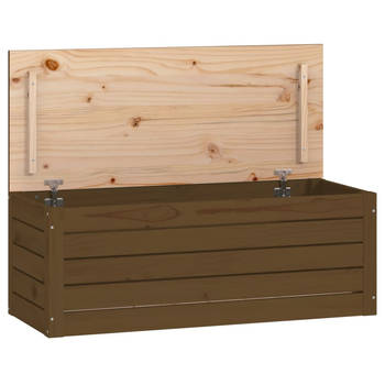 The Living Store Houten Opbergdoos - 89 x 36.5 x 33 cm - Massief Grenenhout