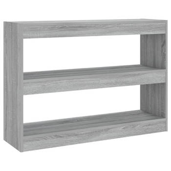 The Living Store Boekenkast Sonoma Eiken - 100 x 30 x 72 cm - Grijs