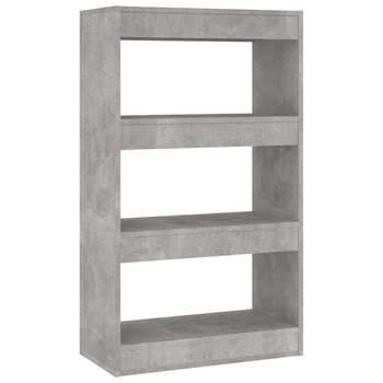 The Living Store Boekenkast Betongrijs - 60 x 30 x 103 cm - Stevig en stabiel