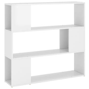 The Living Store Boekenkast Kamerverdeler - 100 x 24 x 94 cm - Hoogglans wit