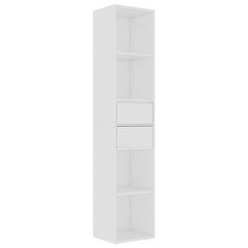 The Living Store Boekenkast - Wit - 36x30x171 cm - Bewerkt hout