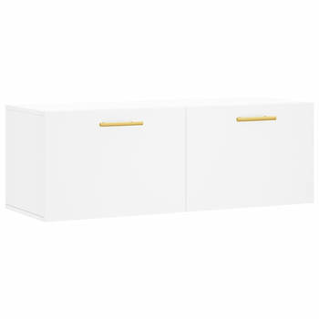 The Living Store Wandkast - naam - Decoratief - 100 x 36.5 x 35 cm - Wit