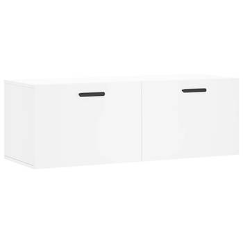 The Living Store Wandkast - Wandgemonteerd - 100x36.5x35 cm - Wit