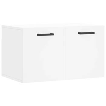 The Living Store Wandkast - Decoratieve Witte Zwevende Kast - 60 x 36.5 x 35 cm