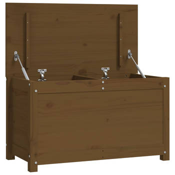 The Living Store Opbergbox honingbruin 80x40x45-5 cm massief grenenhout - Kast