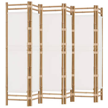 "The Living Store Kamerscherm Bamboe 240x180 cm - inklapbaar - crémewit"