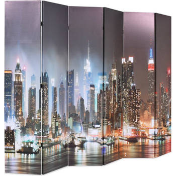 The Living Store Kamerverdeler - New York nacht - 228x170cm - Massief houten frame