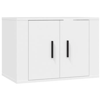 The Living Store TV-meubel Wandgemonteerd - 57 x 34.5 x 40 cm - Wit