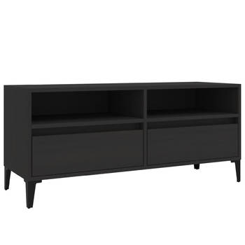 The Living Store TV-kast - Klassiek - Zwart - 100 x 34.5 x 44.5 cm - Veel opbergruimte