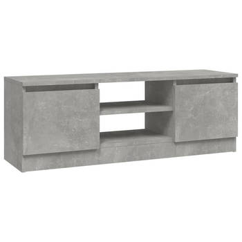 The Living Store TV-kast Betongrijs 102x30x36 cm - Klassiek ontwerp met deur