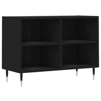 The Living Store TV-meubel - naam - TV-meubels - 69.5 x 30 x 50 cm - Zwart - Hout en IJzer