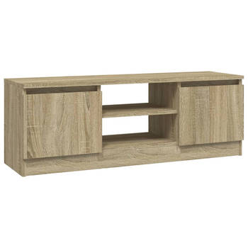 The Living Store Tv-kast Classic Sonoma Eiken - 102x30x36cm - Stevig houten meubel