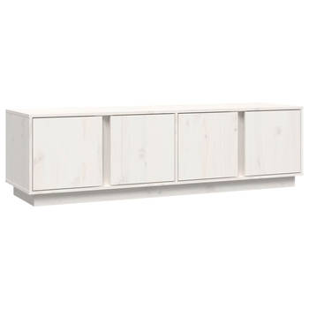 The Living Store Tv-kast - Grenenhout - 140 x 40 x 40 cm - Wit