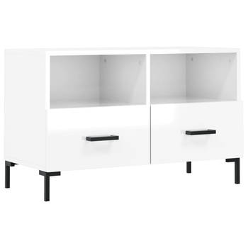 The Living Store Televisiekast - Trendy - TV-meubel - 80 x 36 x 50 cm - Hoogglans wit
