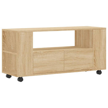 The Living Store TV-meubel Sonoma Eiken - 102 x 34.5 x 43 cm - Duurzaam Hout - Opbergruimte