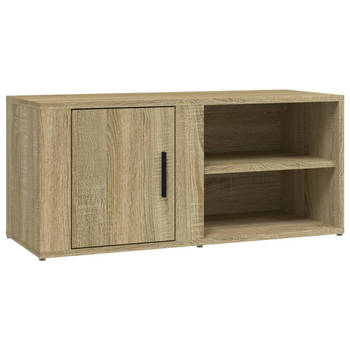 The Living Store Televisiekast Sonoma Eiken - Hifi - 80 x 31.5 x 36 cm - Opbergruimte - Presenteerfunctie