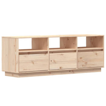 The Living Store TV-meubel - Grenenhout - 140 x 37 x 50 cm - Zweefpoten