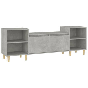 The Living Store TV-meubel Betongrijs 160x35x55 cm - Stevig en praktisch