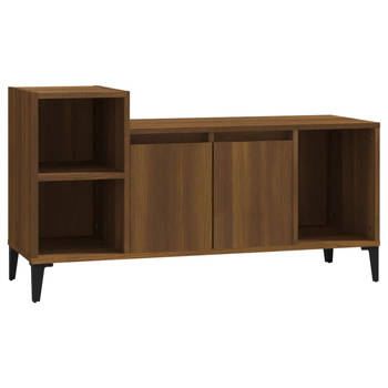 The Living Store Klassieke Tv-kast - 100 x 35 x 55 cm - Bruineiken