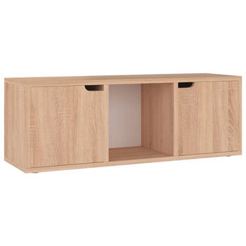 The Living Store Televisiemeubel Sonoma Eiken - 88.5 x 27.5 x 30.5 cm - Stabiele constructie