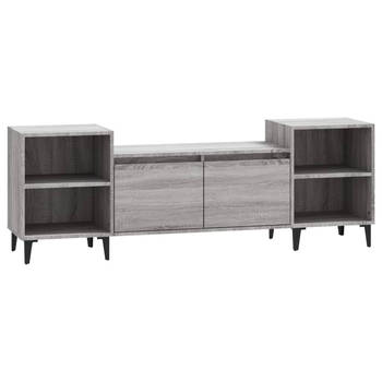 The Living Store Televisiekast - Onbekend - TV-meubel - 160 x 35 x 55 cm - Grijs Sonoma Eiken