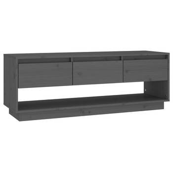 The Living Store - TV-meubel - Hout - 110.5 x 34 x 40 cm - Grijs