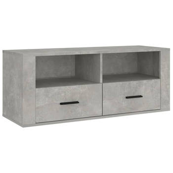 The Living Store TV-kast Betongrijs 100x35x40 cm - klassiek design