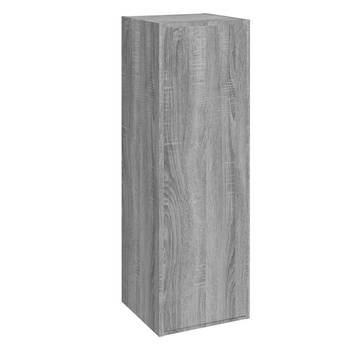 The Living Store Wandkast - Grijs Sonoma Eiken - 30.5 x 30 x 90 cm - Bewerkt hout