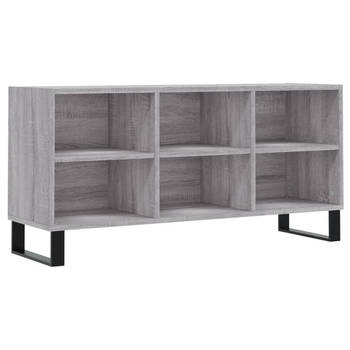 The Living Store TV-meubel - Grijs Sonoma Eiken - 103.5 x 30 x 50 cm - Opbergruimte - Stabiel tafelblad