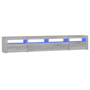 The Living Store Tv-meubel - Middelgroot - Grijs Sonoma Eiken - 240 x 35 x 40 cm - Met RGB LED-verlichting