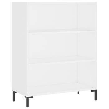 The Living Store Boekenkast - Wit - 69.5 x 32.5 x 90 cm - Stevig - Vochtbestendig