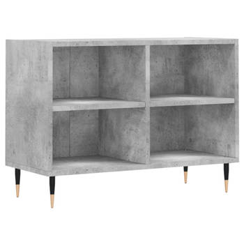 The Living Store TV-meubel Betongrijs - 69.5 x 30 x 50 cm - Opbergkast met 4 vakken