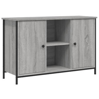 The Living Store TV-kast Industrial - 100 x 35 x 65 cm - Grijs Sonoma Eiken - Opbergruimte - Uitstalfunctie