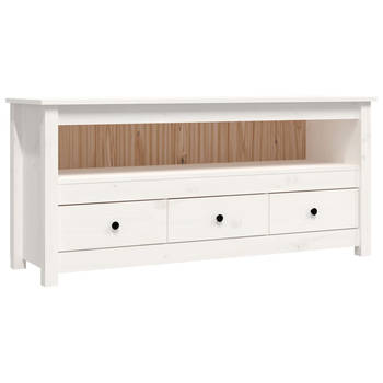 The Living Store Tv-meubel Landelijke Stijl - 114x35x52 cm - Massief Grenenhout