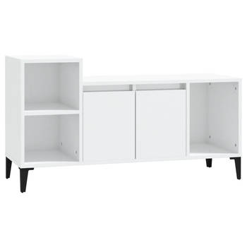 The Living Store TV-kast - Klassiek - Stereokast - Afmetingen- 100 x 35 x 55 cm - Ken- Hoogglans wit