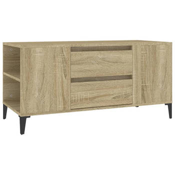 The Living Store TV-meubel Industrieel - Sonoma eiken - 102 x 44.5 x 50 cm