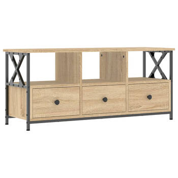 The Living Store Industriële TV-kast - 102 x 33 x 45 cm - Sonoma Eiken