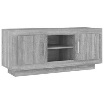 The Living Store Stereokast - Grijs Sonoma Eiken - 102 x 35 x 45 cm - Praktisch en Trendy